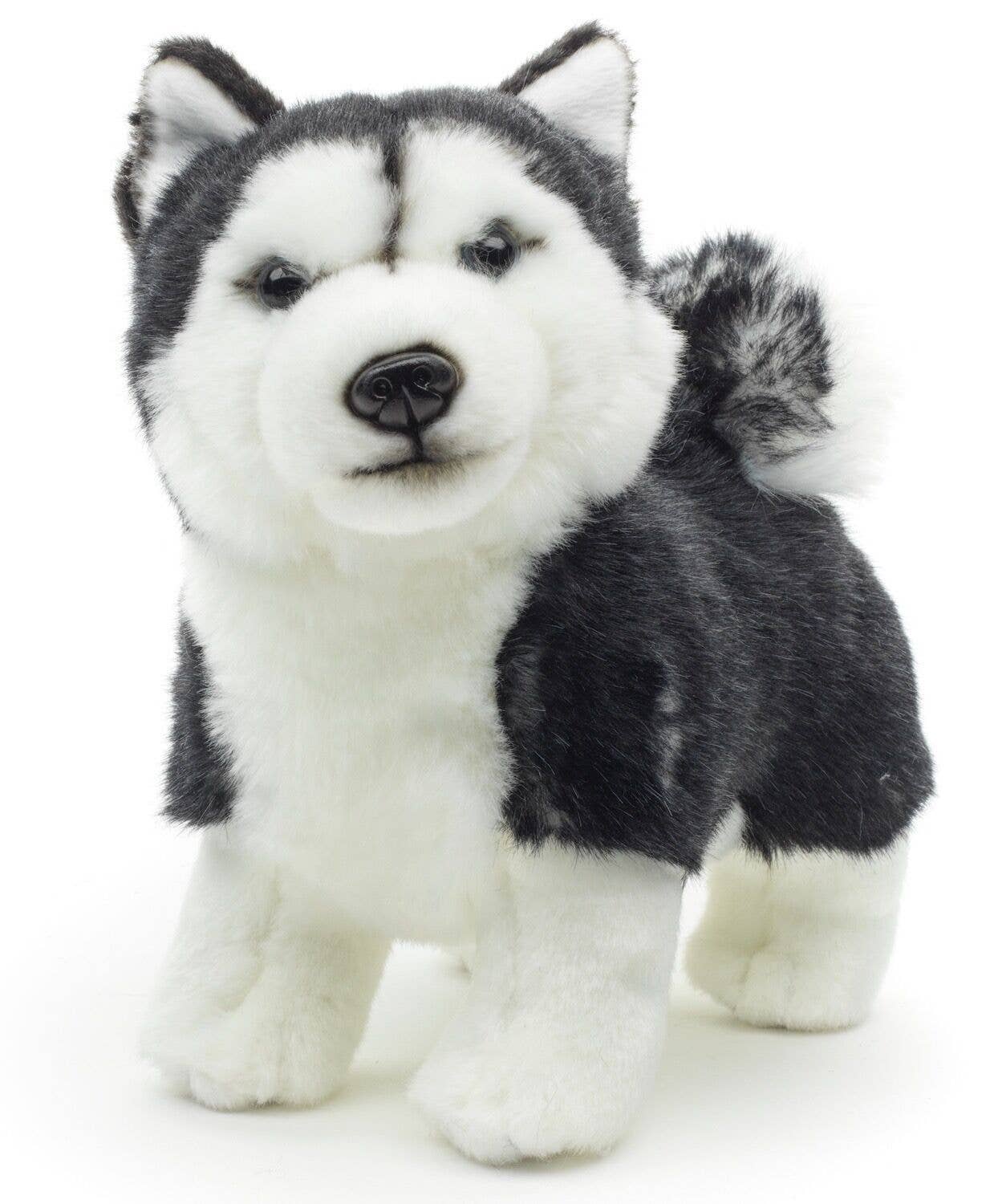 Peluche Chiot husky noir debout