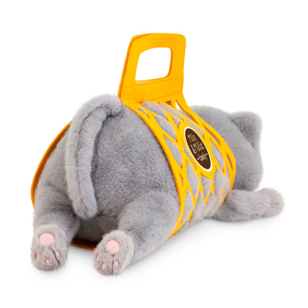 Milo &amp; Millie Plush Toy, Milo the Grey Cat (56 cm) - 0+