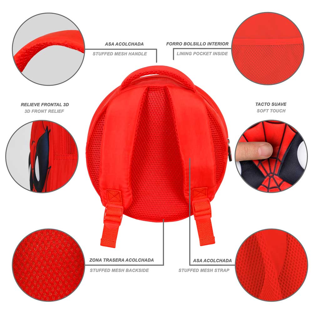 Sac à Dos Emoji Marvel Spider-Man « Send » – Rouge