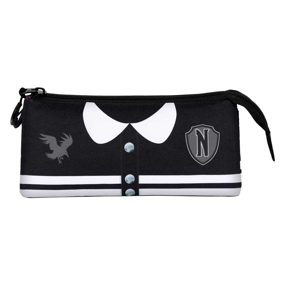 Trousse Triple FAN 2.0 Wednesday « Varsity » – Noir