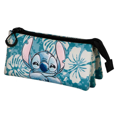 Trousse Triple FAN 2.0 Disney Lilo & Stitch « Aloha » – Bleu