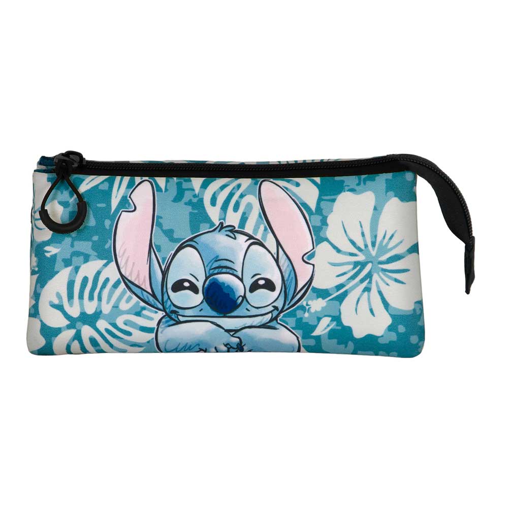 Trousse Triple FAN 2.0 Disney Lilo & Stitch « Aloha » – Bleu