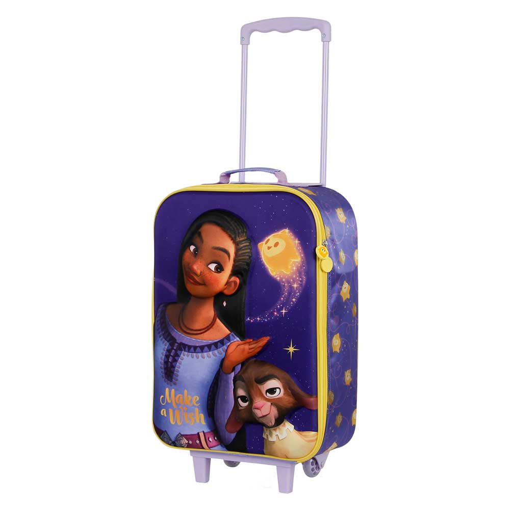 Valise à Roulettes Soft 3D Disney Wish « Asha et la Bonne Étoile Star »
