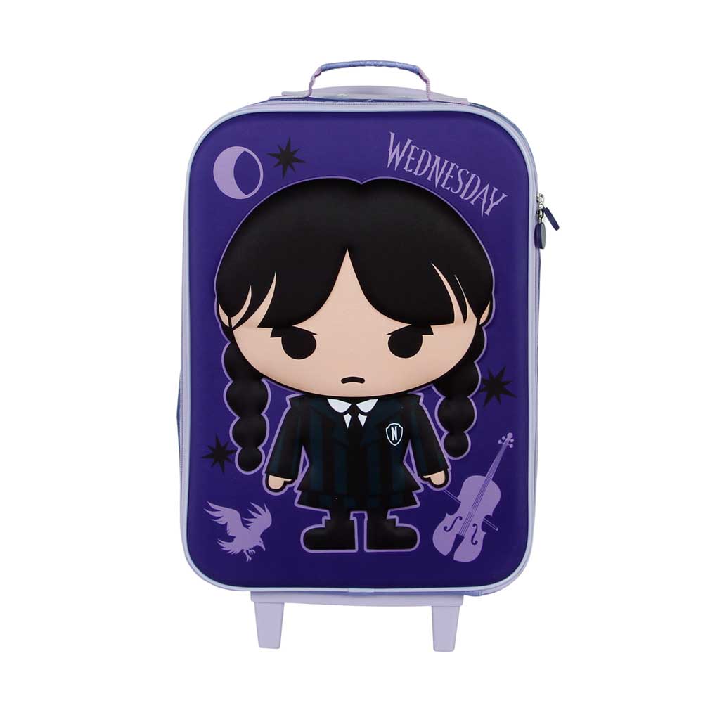 Valise à Roulettes Soft 3D Wednesday « Chibi »