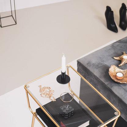 Candlestick - Basic - Metal - Black - 8x8x6.5cm