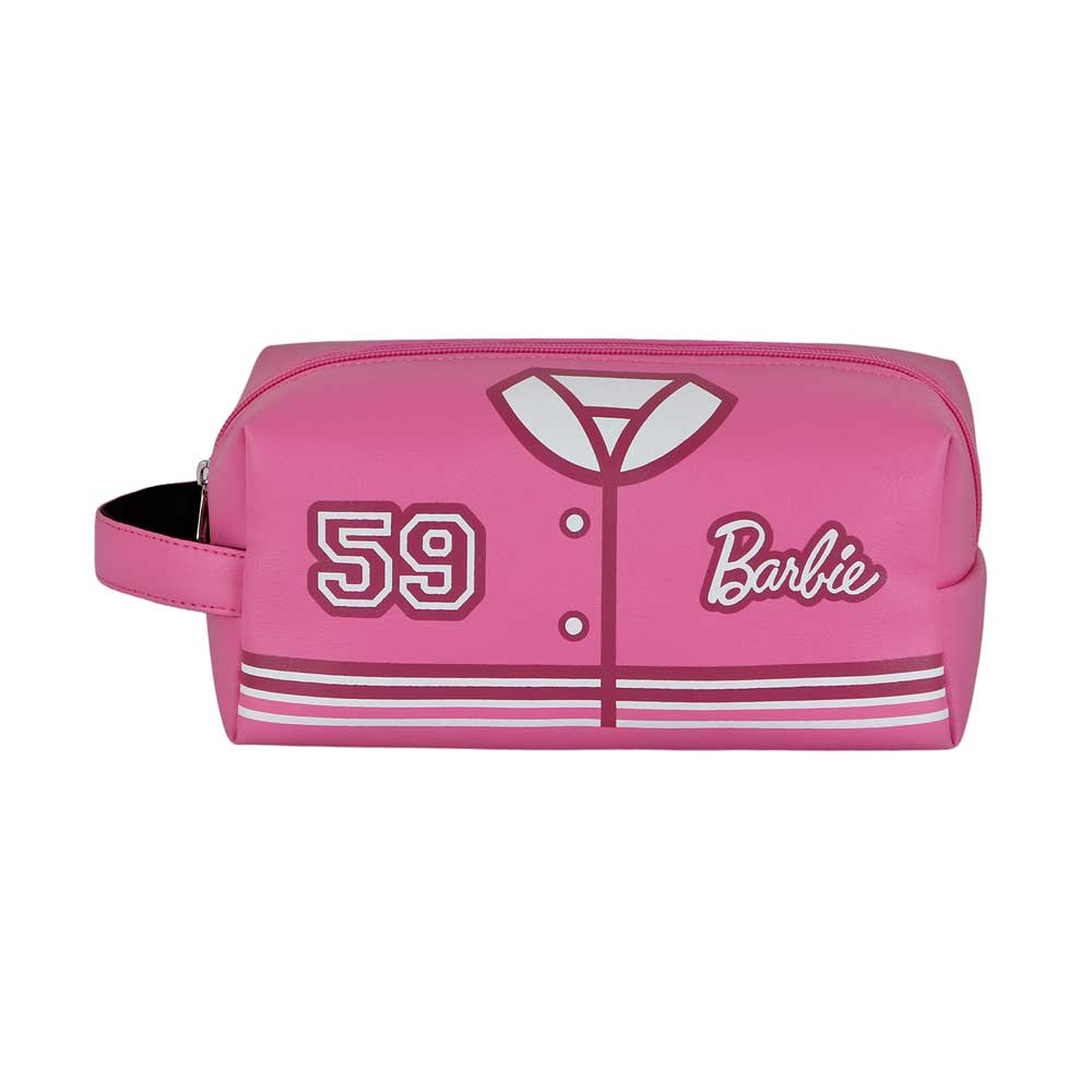 Trousse de Toilette de Voyage Brick PLUS Barbie « Varsity » – Rose