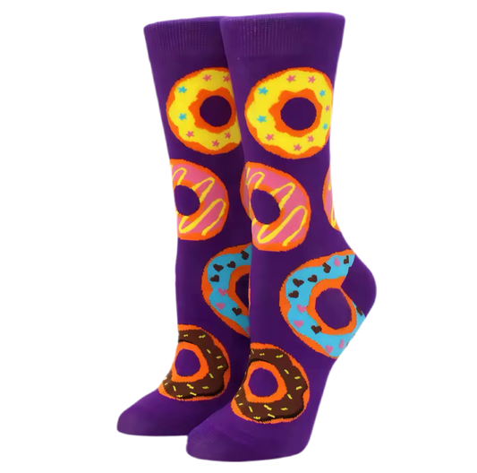 chaussettes donuts multicolores