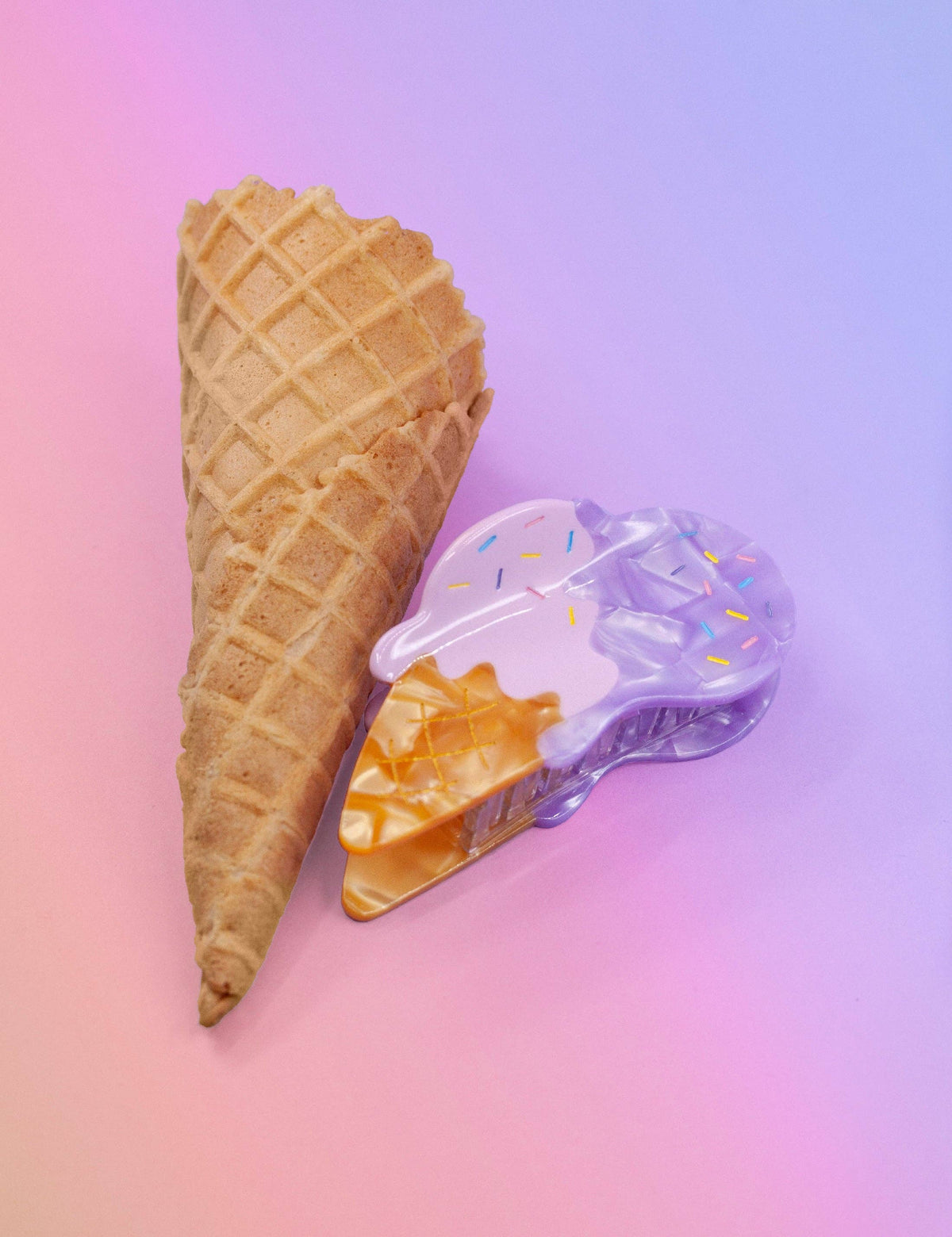 Ice cream cone hair clip "Ice Cream Dream"