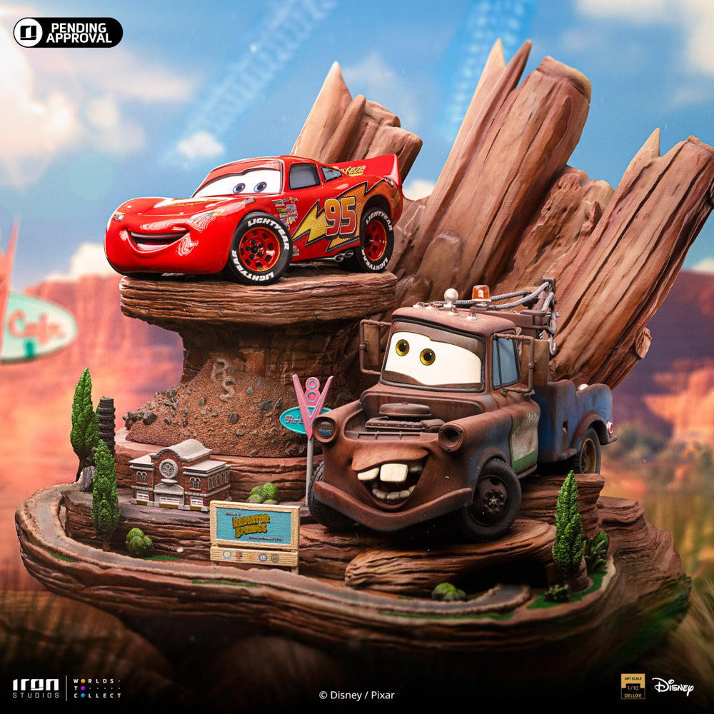 Lightning McQueen & Tow Mater Statue - Cars - Deluxe Art Scale 1/10 - Disney Classics
