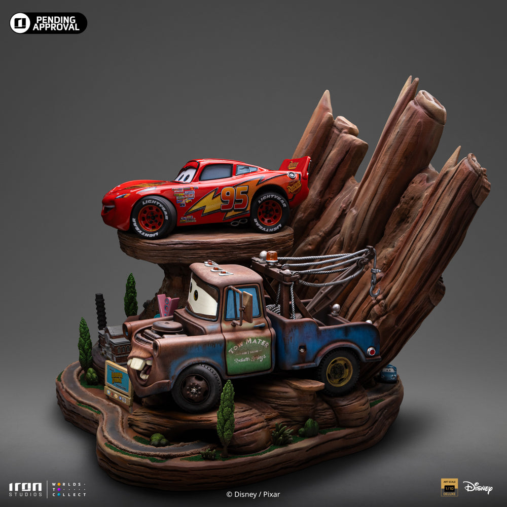Pre-Order - Lightning McQueen & Tow Mater Statue - Cars - Deluxe Art Scale 1/10 - Iron Studios