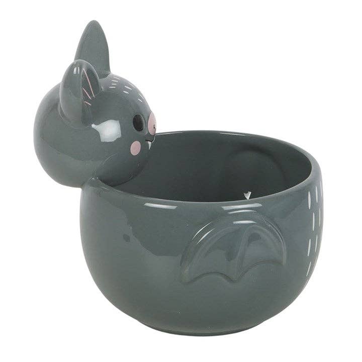 Bol de friandises d'Halloween mignon en forme de chauve-souris
