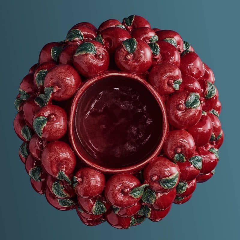 Apple Vase, Red Stoneware, 42 x 42 x 32 cm