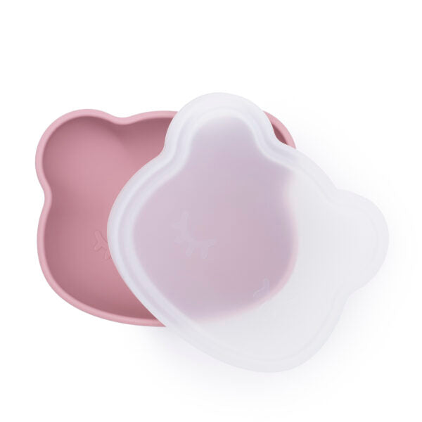 Silicone bowl bear dusty pink