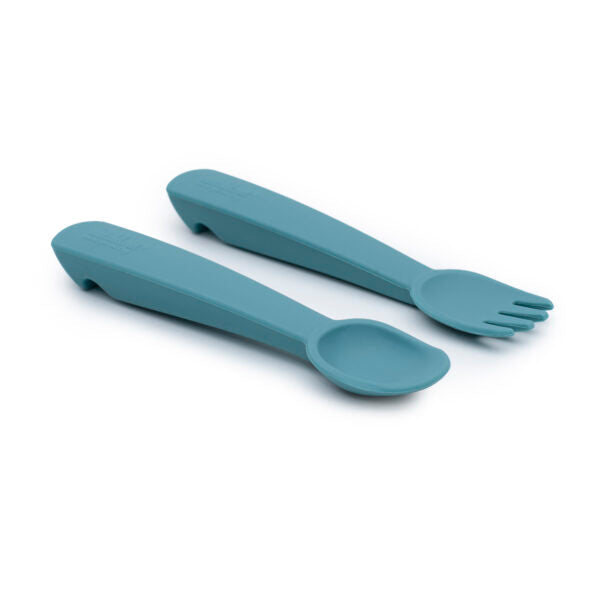 Duck blue baby cutlery