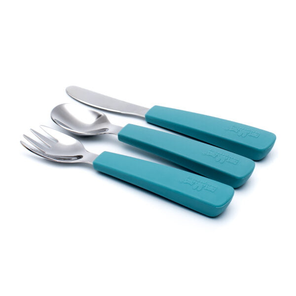 Duck blue children's cutlery set