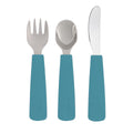 Kinderbesteck-Set Entenblau