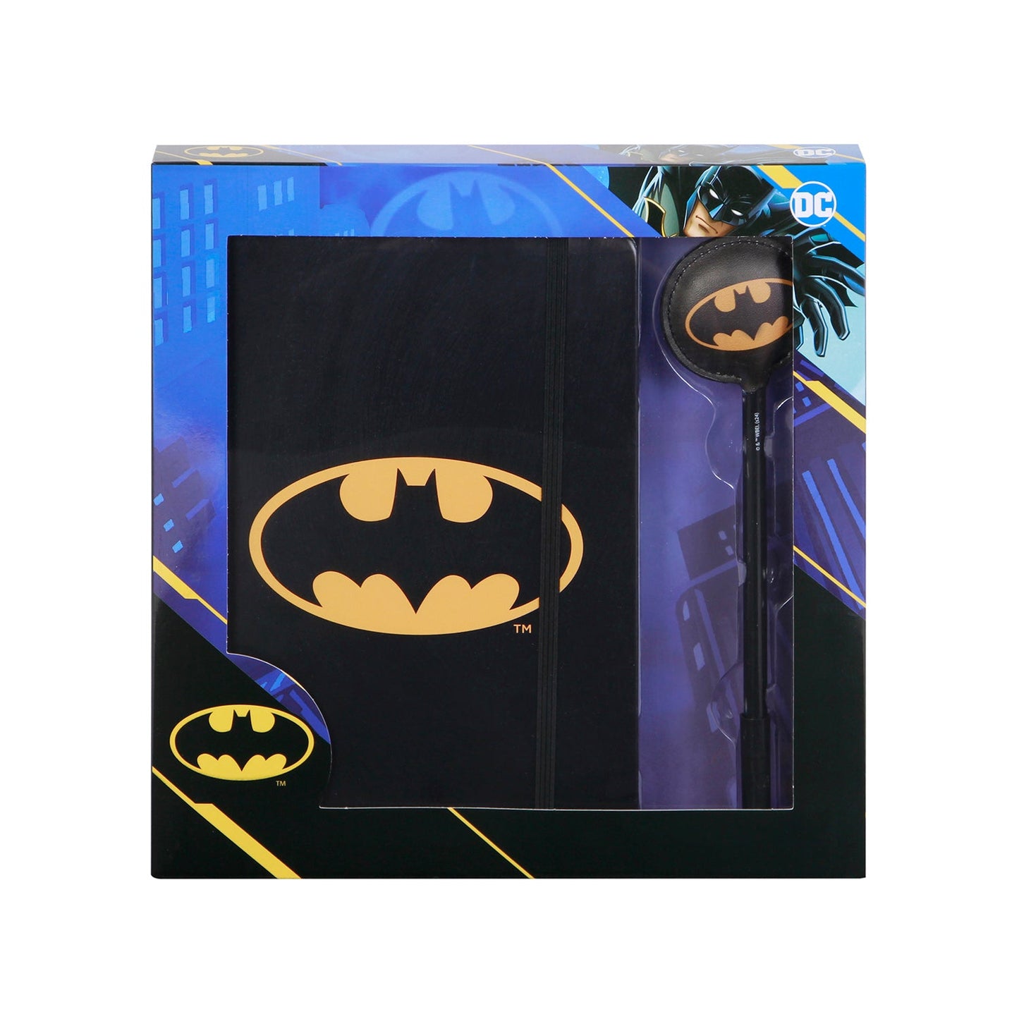 Coffret Journal + Stylo Fashion DC Comics Batman « Batsignal » – Noir