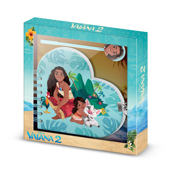 Pack Familial de Carnet Cœur + Stylo Disney Vaiana