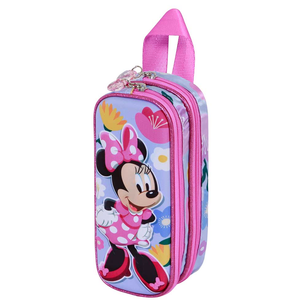 Trousse 3D Double Disney Minnie Mouse « Spring » – Lilas