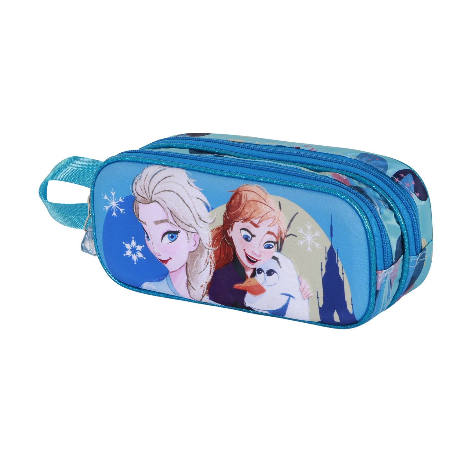Trousse 3D Double Disney La Reine des Neiges 2 « Lovely » – Turquoise