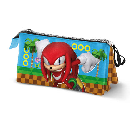 Trousse Triple Sonic the Hedgehog « Knuckles Run » – Multicolore