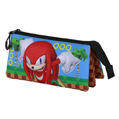 Trousse Triple Sonic the Hedgehog « Knuckles Run » – Multicolore