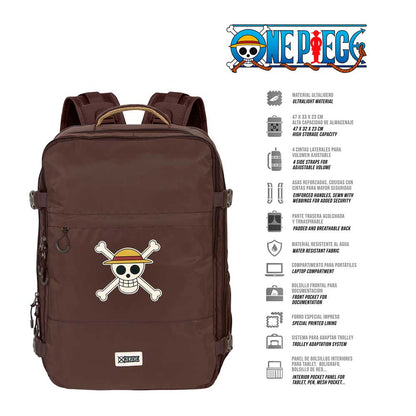 Sac à Dos de Voyage Mercury 47x23x33cm One Piece « Skull-Grand »