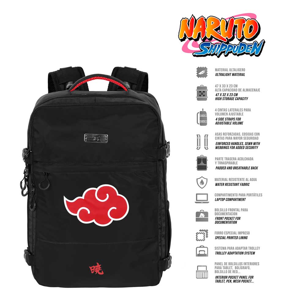 Sac à Dos de Voyage Mercury 47x23x33cm Naruto « Clouds-Grand »