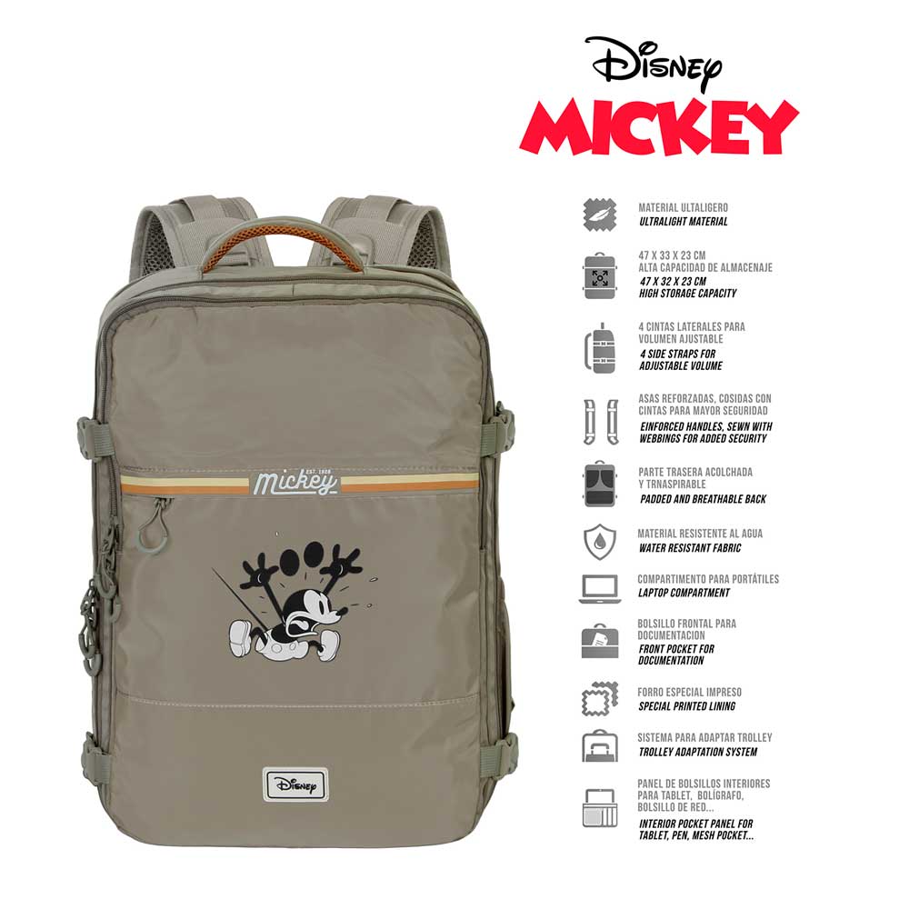 Sac à Dos de Voyage Mercury 47x23x33cm Disney Mickey Mouse « Face-Grand »