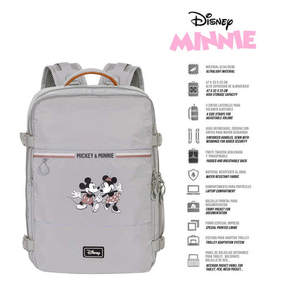 Sac à Dos de Voyage Mercury 47x23x33cm Disney Minnie Mouse « Face-Grand »