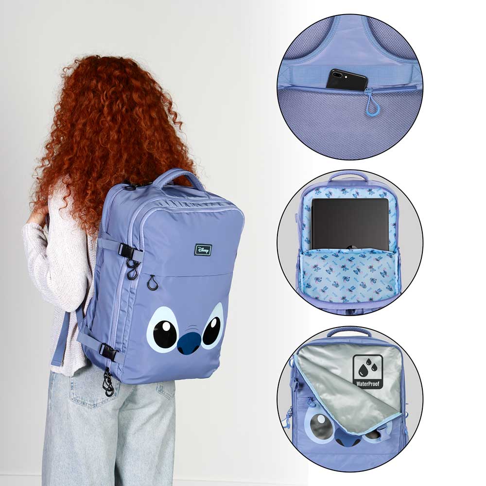 Sac à Dos de Voyage Mercury 47x23x33cm Disney Lilo & Stitch « Face-Grand »
