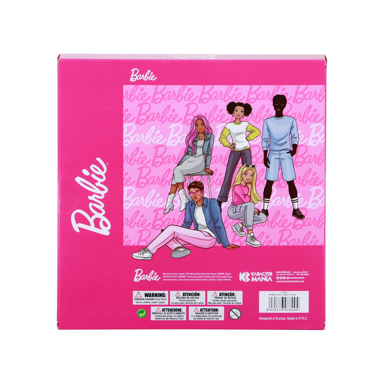 Coffret Journal + Stylo Fashion Barbie « Varsity » – Rose