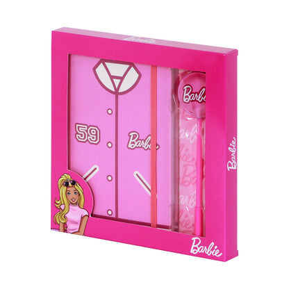 Coffret Journal + Stylo Fashion Barbie « Varsity » – Rose