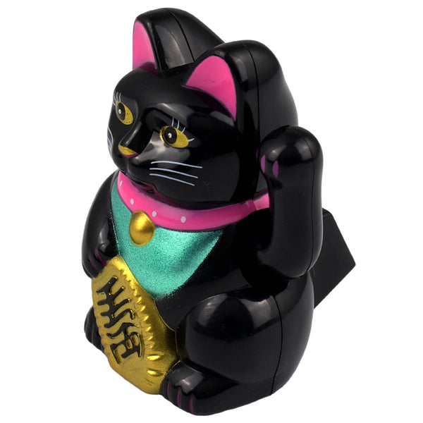 Black Solar Lucky Cat 5cm