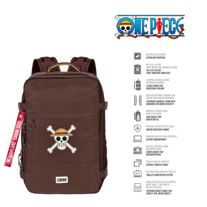 Sac à Dos Mercury Voyage Cabine Avion 40x20x25cm One Piece « Skull »