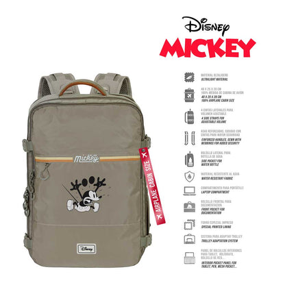 Sac à Dos Mercury Voyage Cabine Avion 40x20x25cm Disney Mickey Mouse « Face »