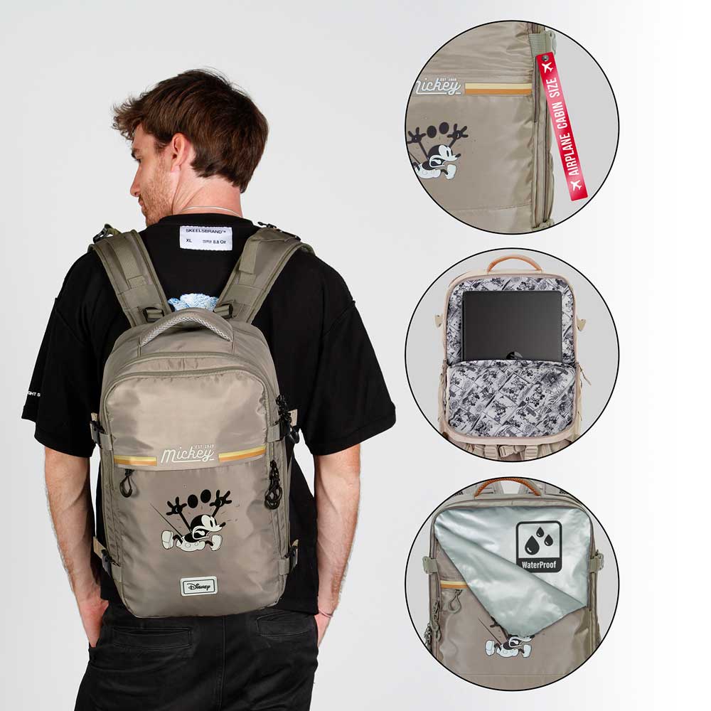 Sac à Dos Mercury Voyage Cabine Avion 40x20x25cm Disney Mickey Mouse « Face »