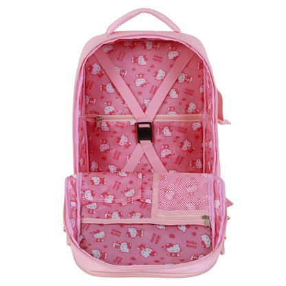 Sac à Dos Mercury 2.0 Voyage Cabine Avion 40x20x25cm Hello Kitty « Varsity » – Rose