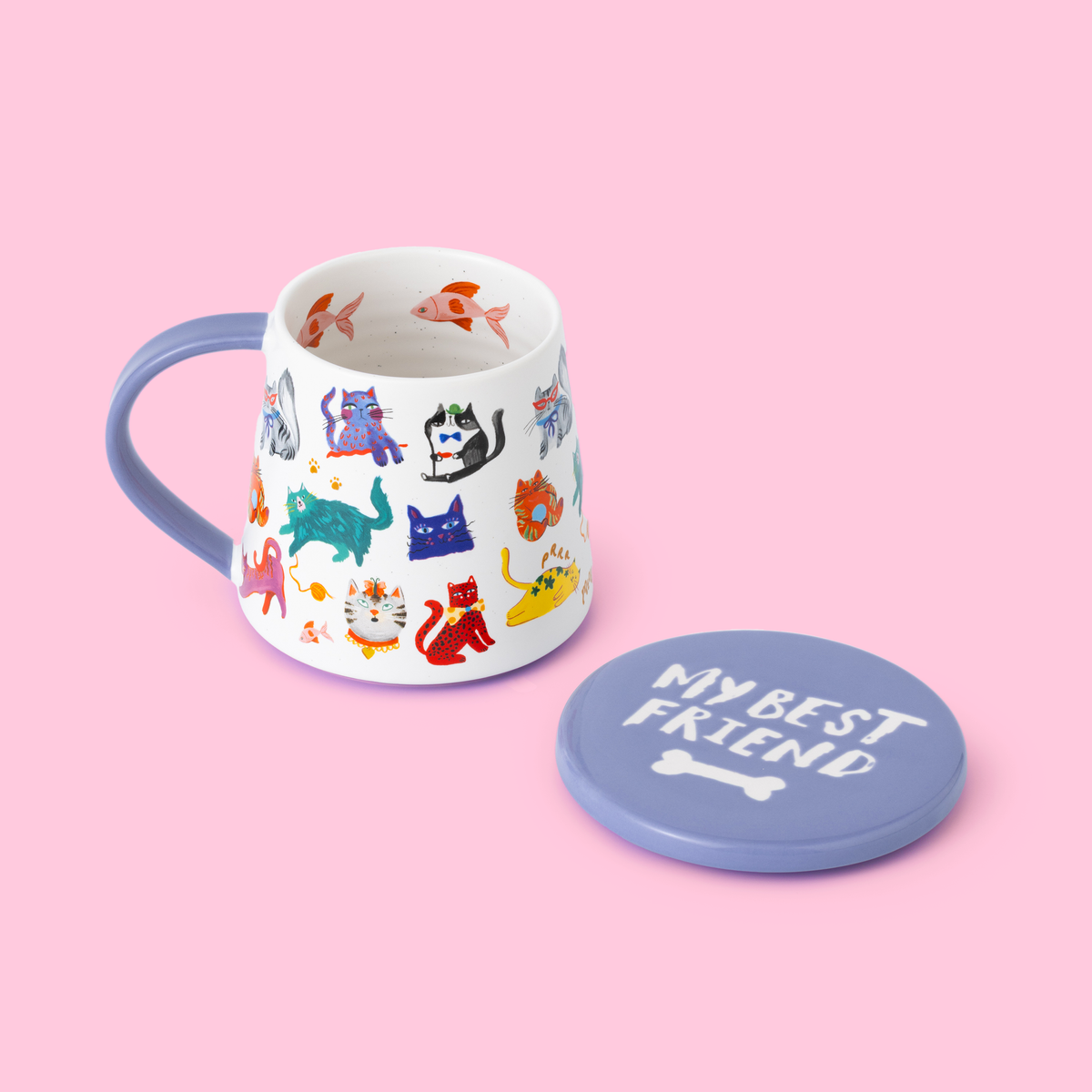 Tazza e sottobicchiere Cool Cats Club