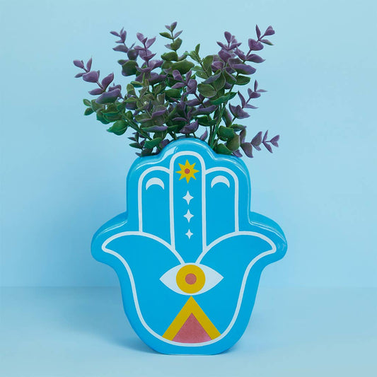 Lucky Hand blue vase