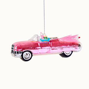 Décoration à suspendre Voiture Rose rétro