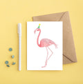 Carte d'Anniversaire Flamant Rose
