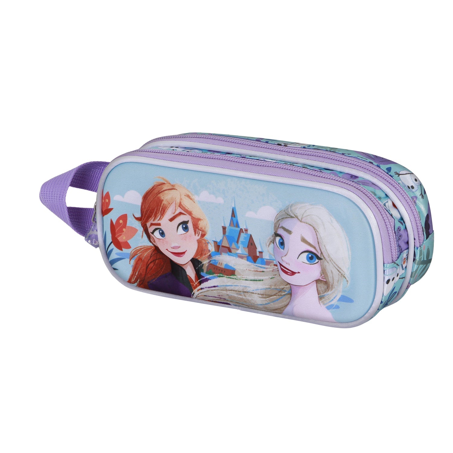 Trousse 3D Double Disney La Reine des Neiges 2 « Spring » – Bleu