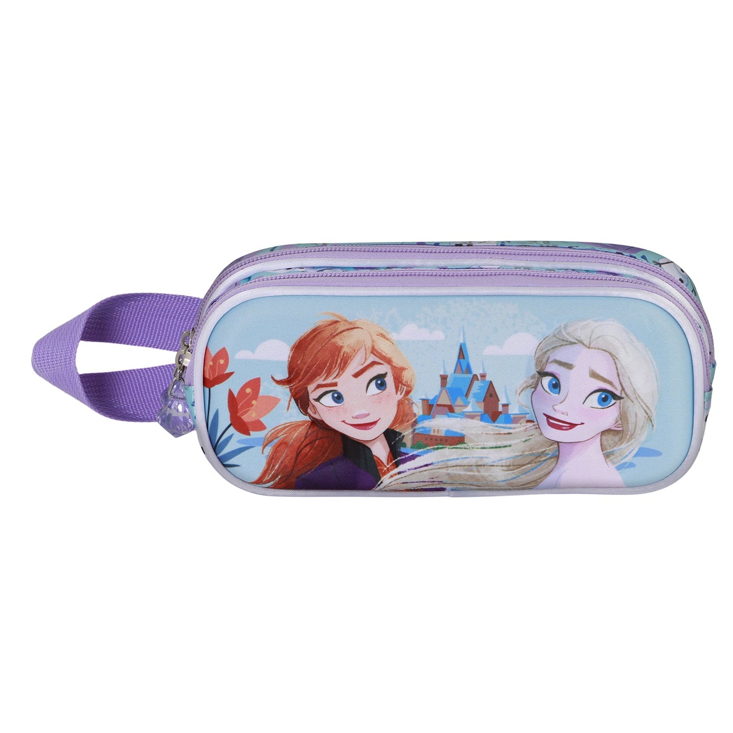 Trousse 3D Double Disney La Reine des Neiges 2 « Spring » – Bleu