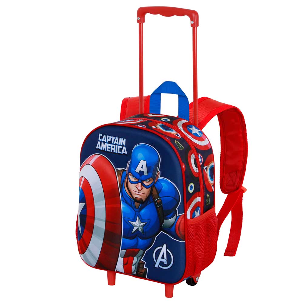 Sac à Dos 3D à Roulettes Petit Marvel Captain America « Patriot »