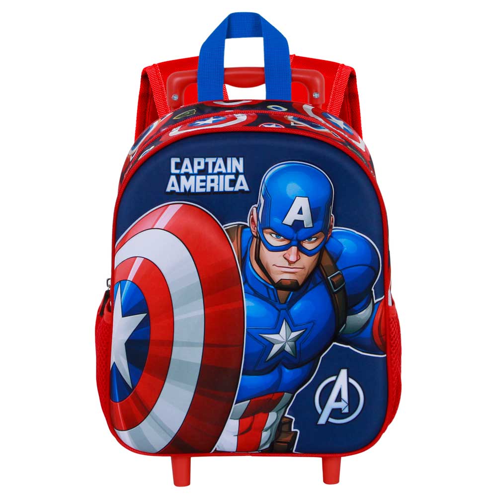 Sac à Dos 3D à Roulettes Petit Marvel Captain America « Patriot »