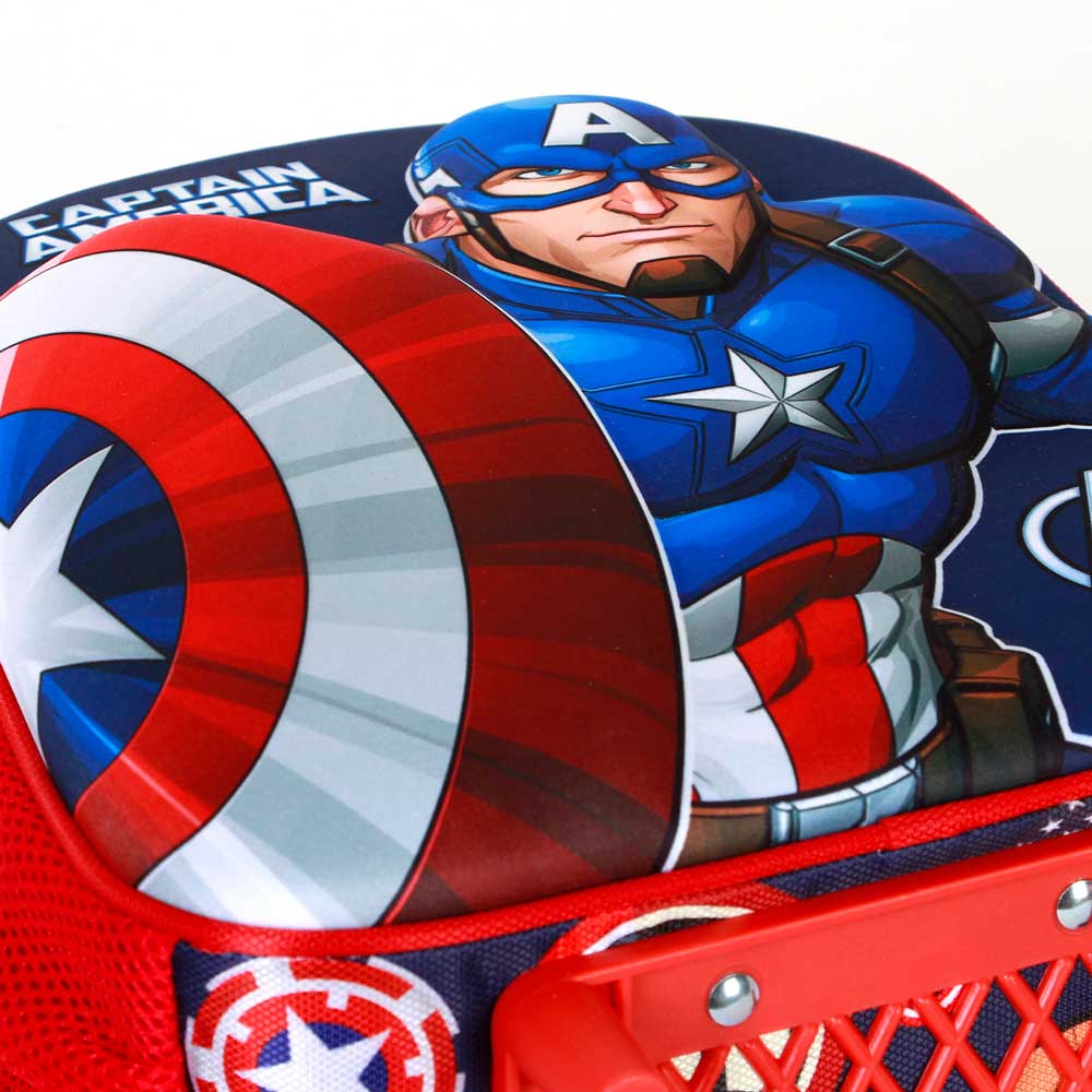 Sac à Dos 3D à Roulettes Petit Marvel Captain America « Patriot »