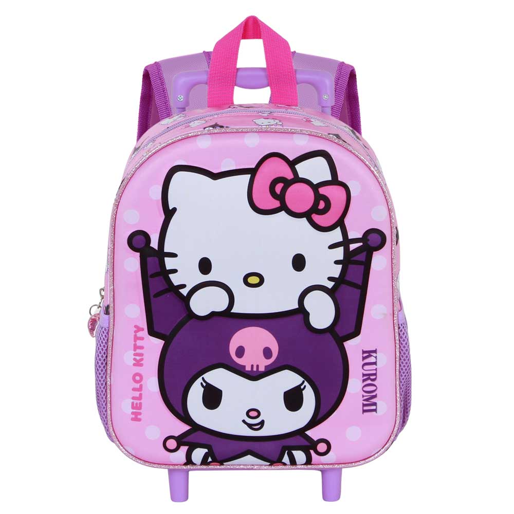 Sac à Dos ludique 3D avec petites roues Hello Kitty