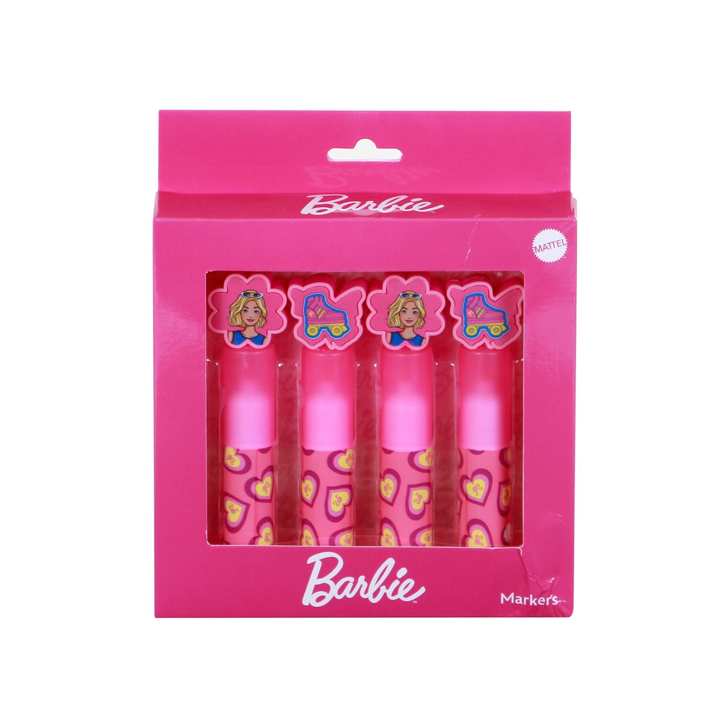 Lot de 4 Marqueurs Fluorescents Barbie