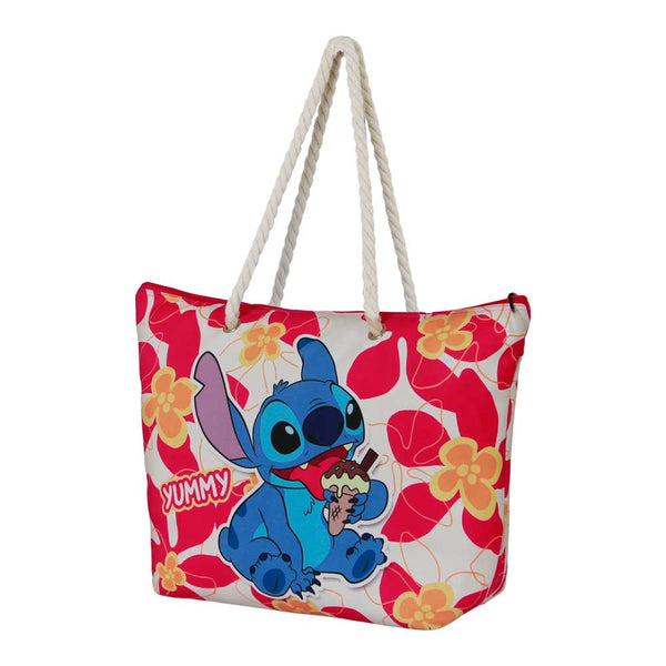 Sac de Plage Soleil Disney Lilo & Stitch « Ice Cream » – Rose